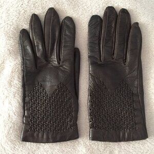 Brown Leather gloves sz S